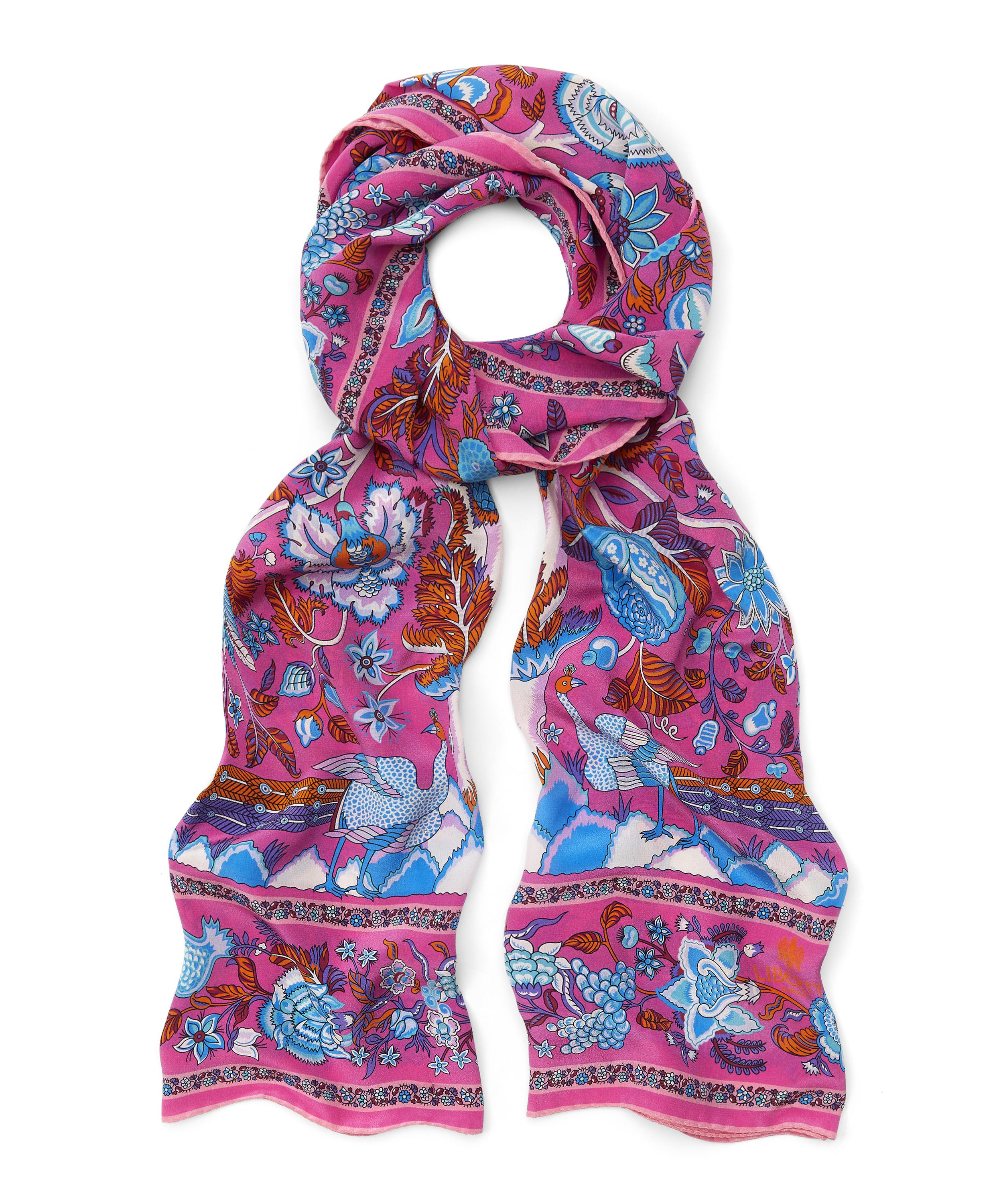 Liberty - Tree of Life 70 x 200 Silk Crepe de Chine Scarf image number 0