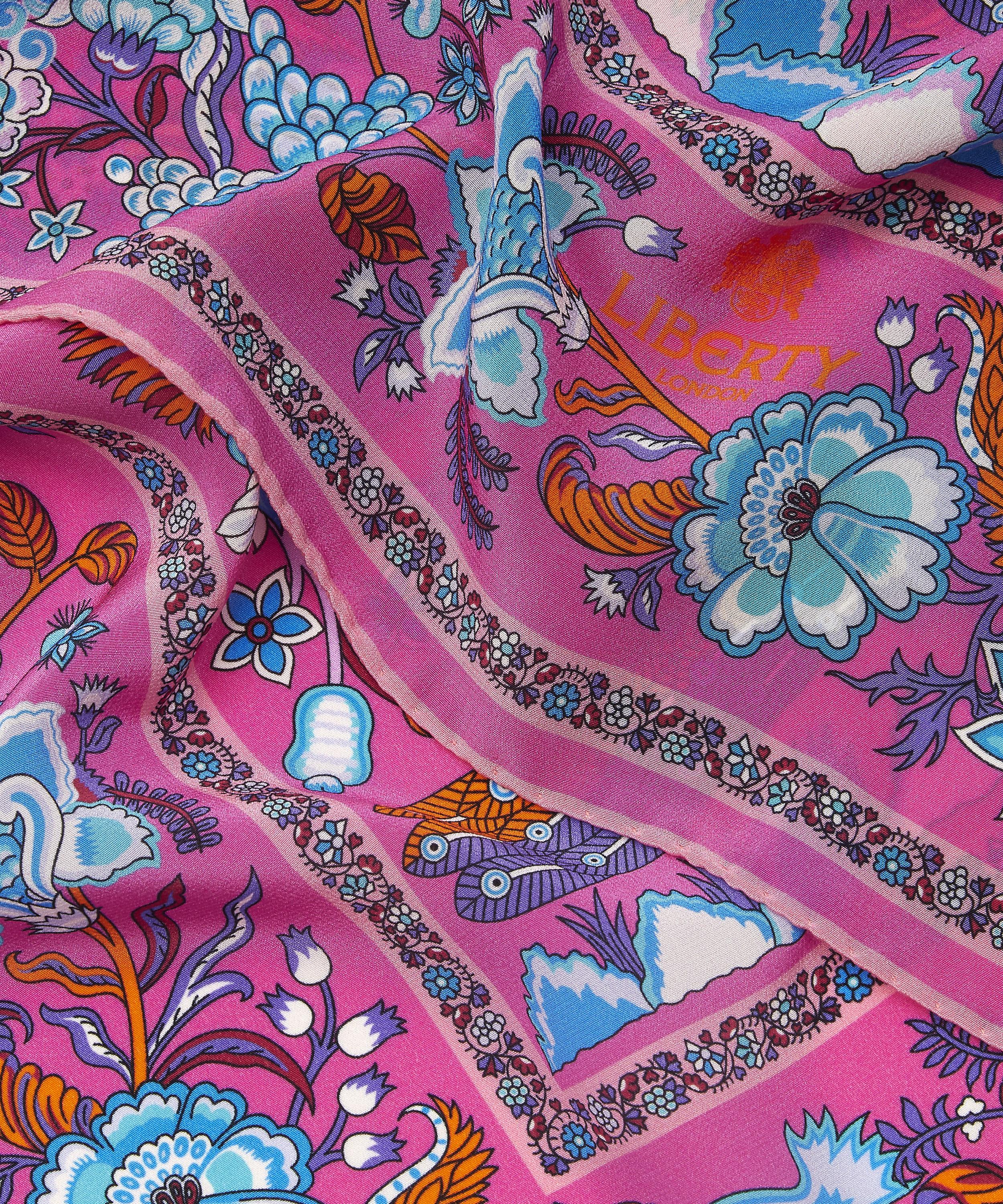 Liberty - Tree of Life 70 x 200 Silk Crepe de Chine Scarf image number 2