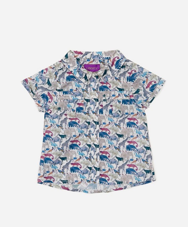 Liberty - Queue For The Zoo Short Sleeved Shirt 3-24 Months image number null