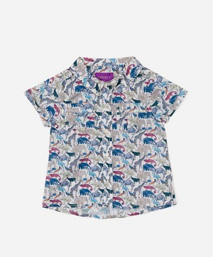 Queue For The Zoo Short Sleeved Shirt 3-24 Months