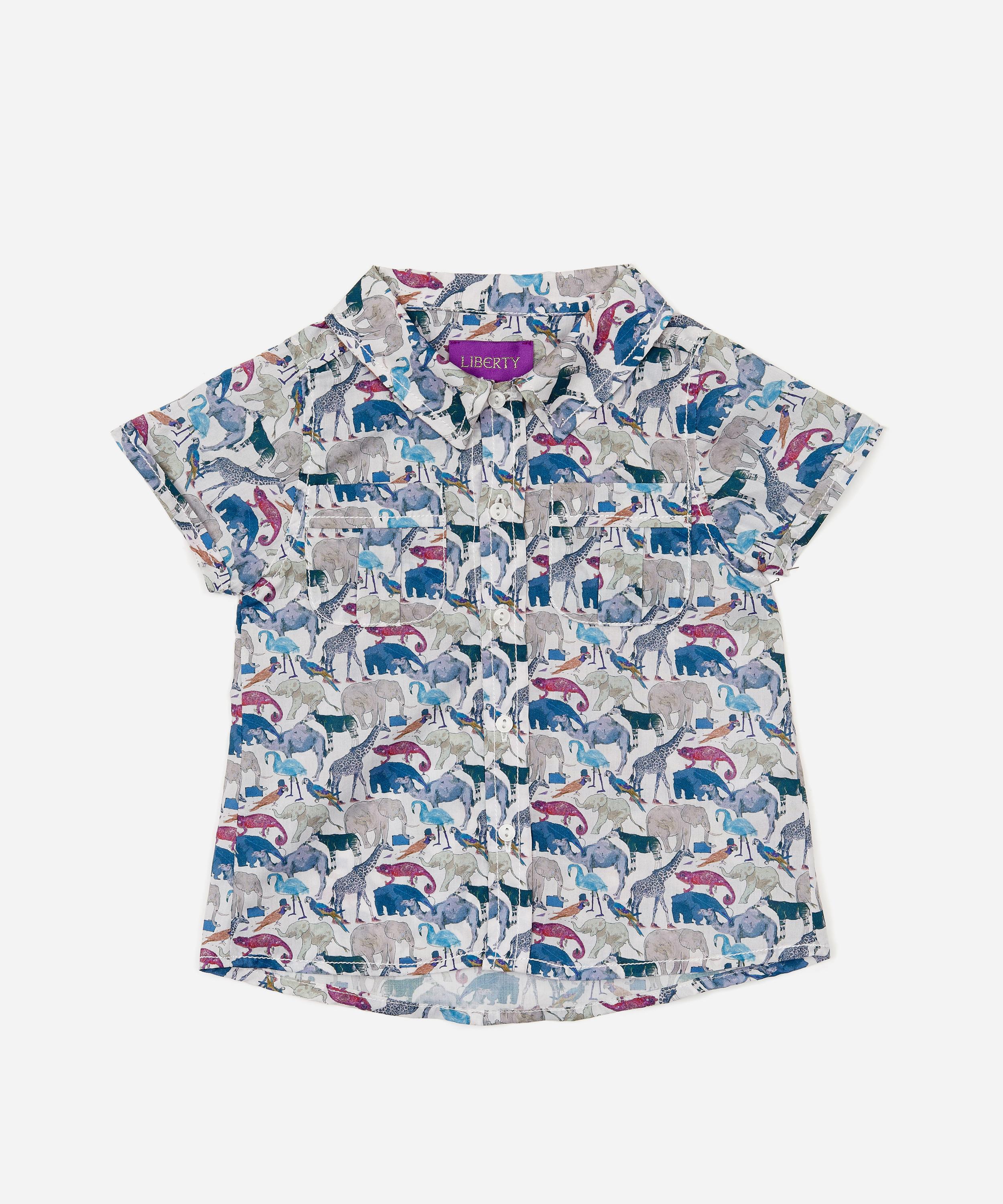 Liberty - Queue For The Zoo Short Sleeved Shirt 3-24 Months image number 0