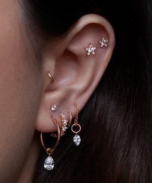 Maria Tash - 18ct 5.5mm Diamond Star Threaded Stud Earring image number 1
