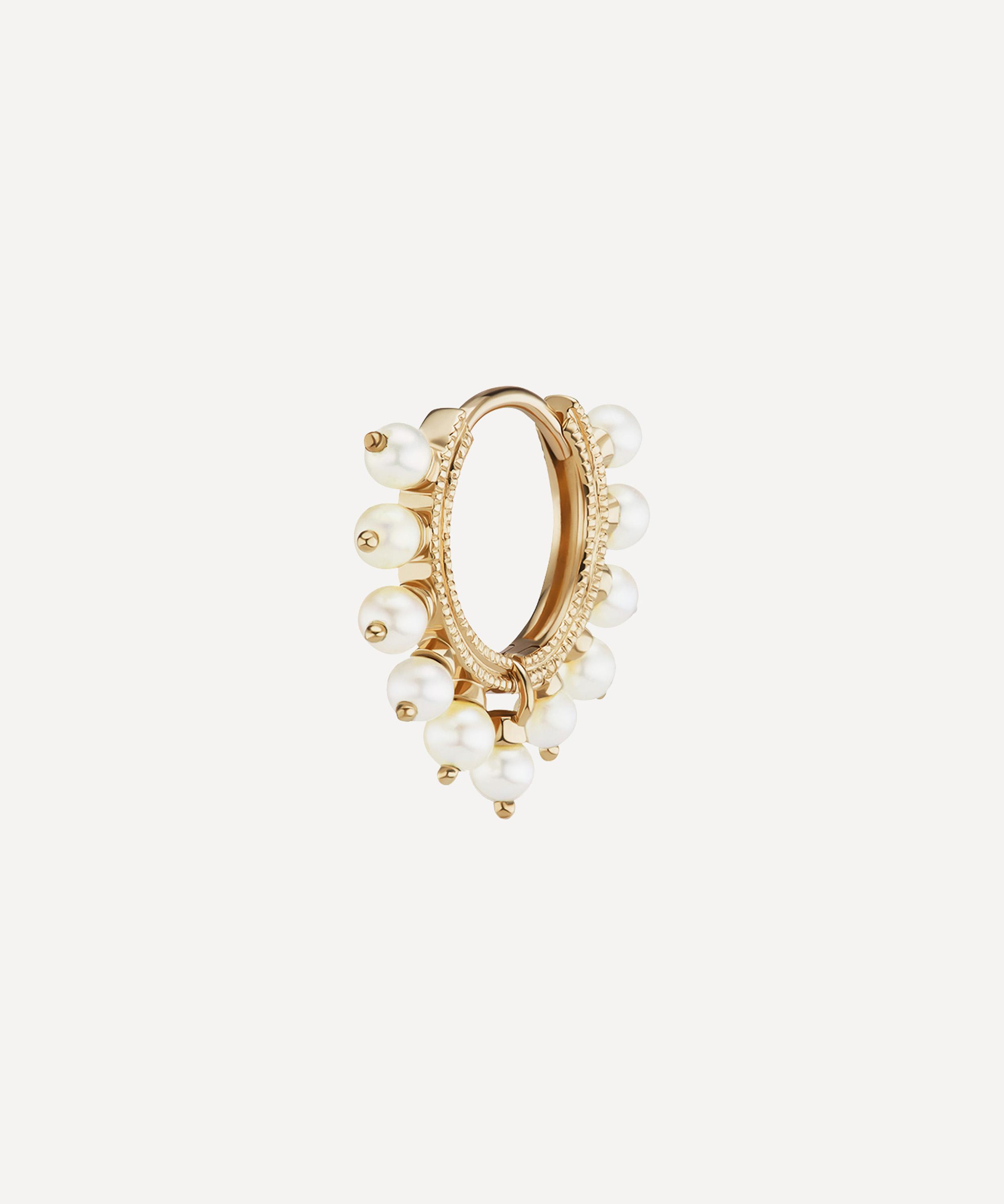 Pearl hot sale coronet earring