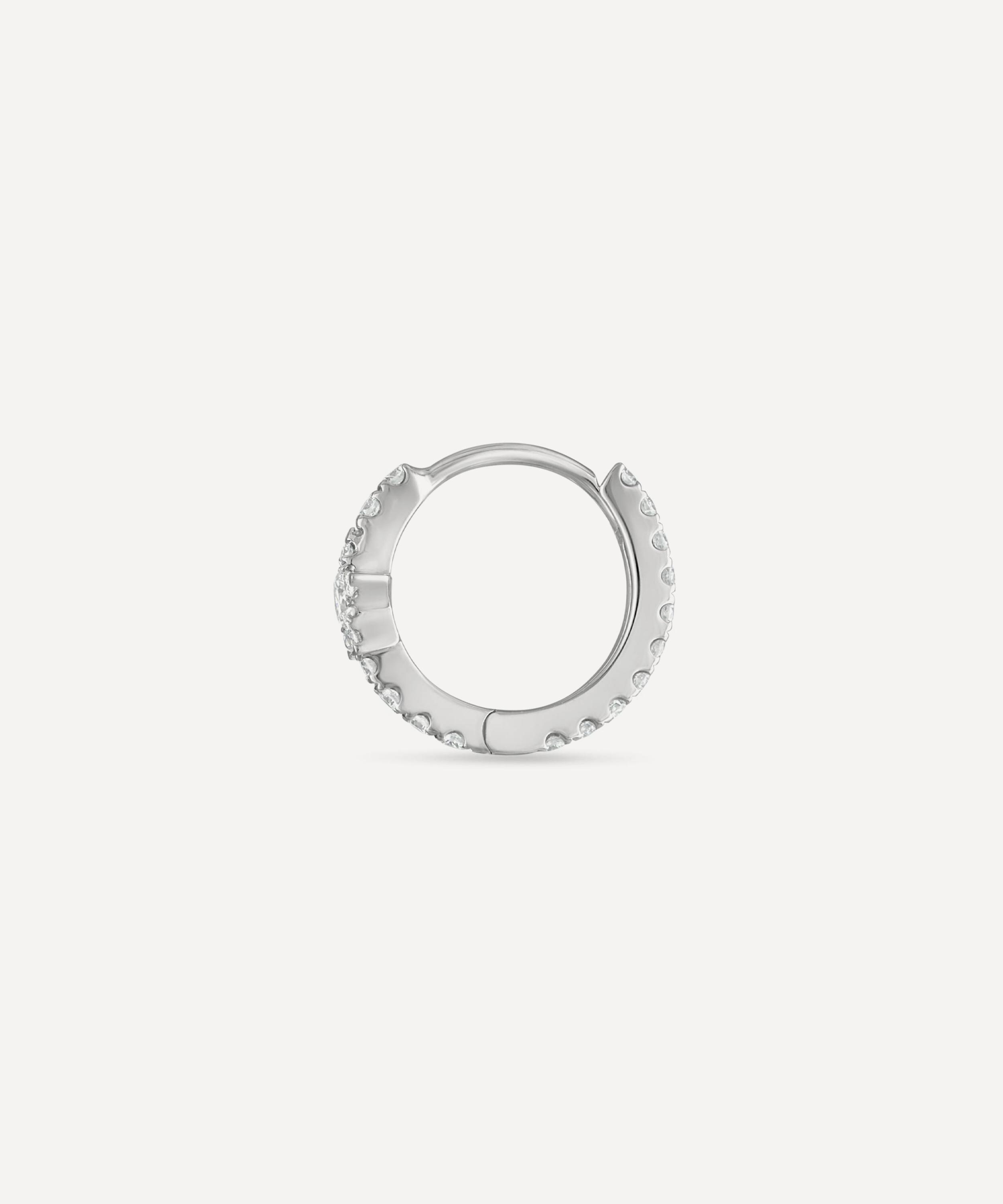 Maria Tash - 18ct 8mm Diamond Star Eternity Hoop Earring image number 2