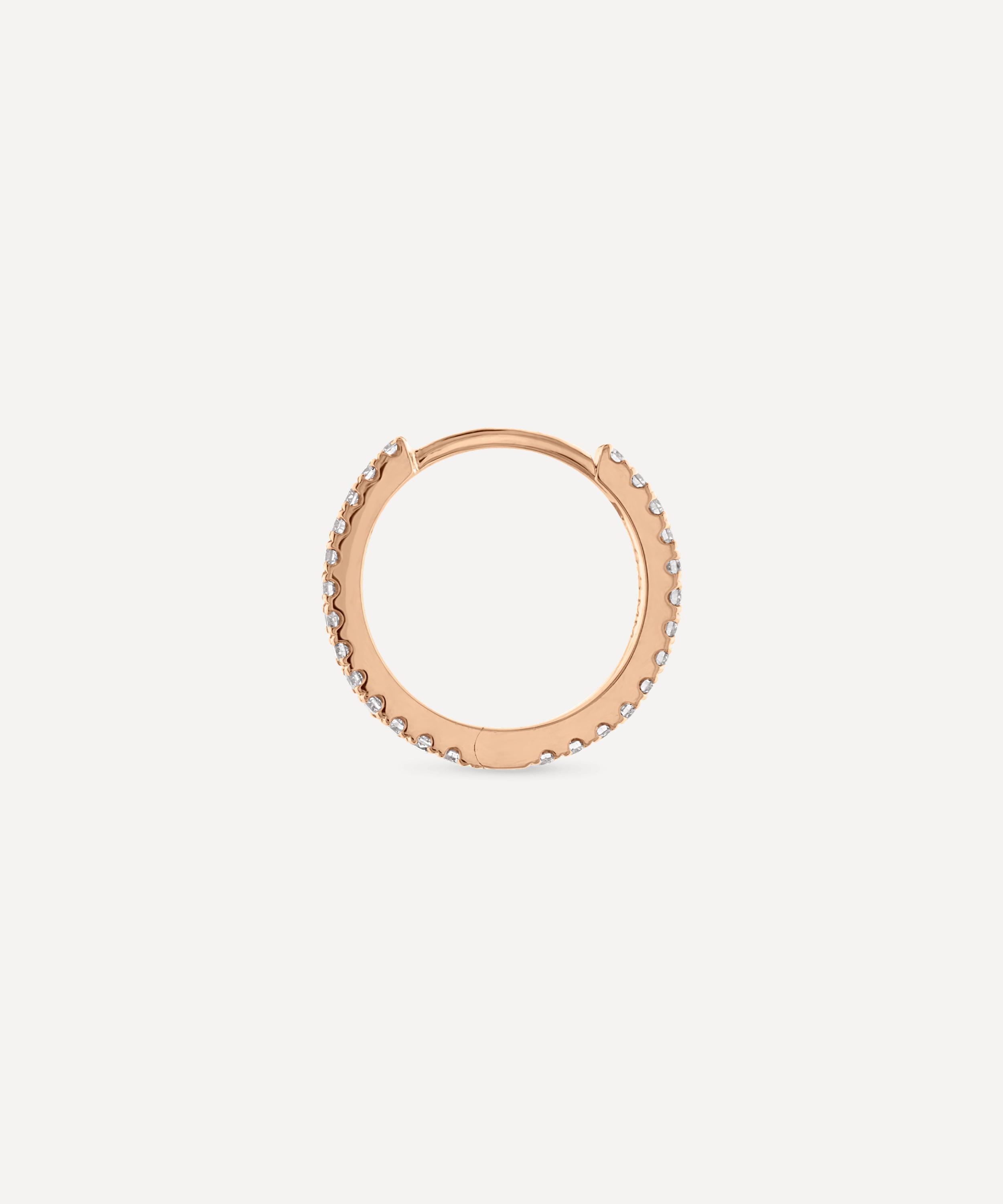 Maria Tash - 18ct 9.5mm Diamond Eternity Hoop Earring image number 2