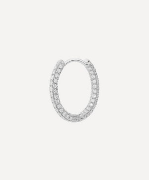 Maria Tash - 18ct 9.5mm Diamond Five Row Pave Hoop Earring image number 2