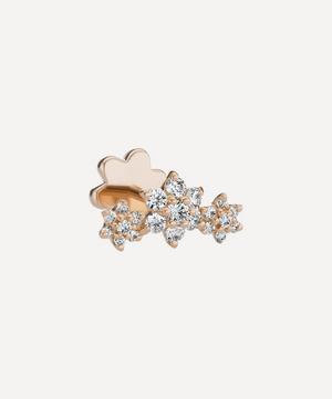 Maria Tash - 18ct Three Flower Garland Diamond Threaded Stud Earring image number 0