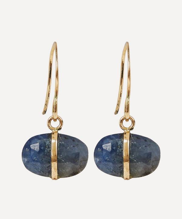 Melissa Joy Manning - Gold and Blue Sapphire Drop Earrings image number 0