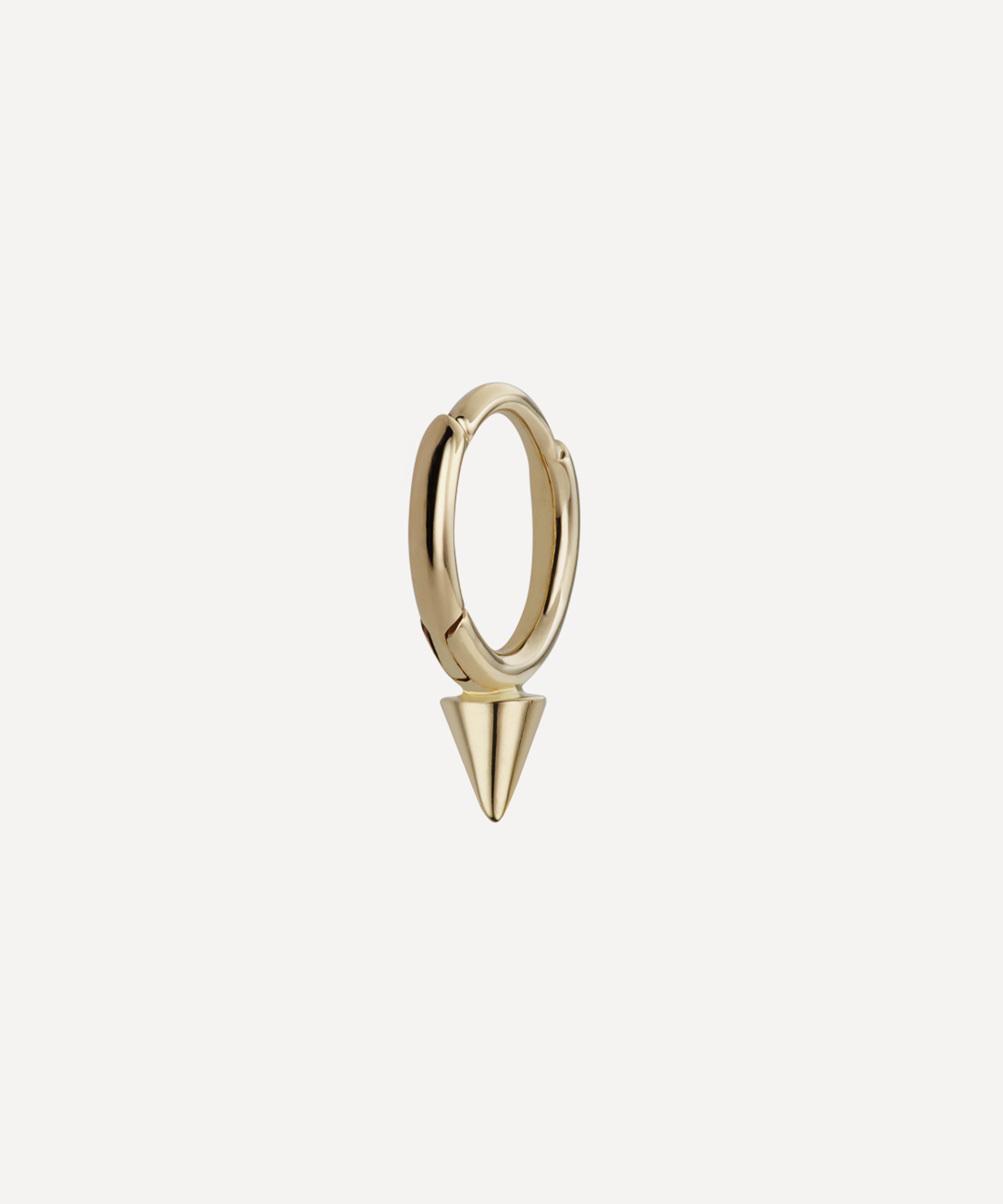 Maria Tash - 14ct 6.5mm Single Short Spike Hoop Earring image number 0