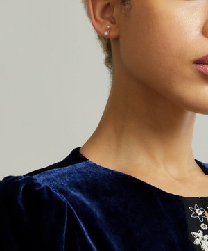Satomi Kawakita - 14ct Gold Twin Pearl Stud Earrings image number 1