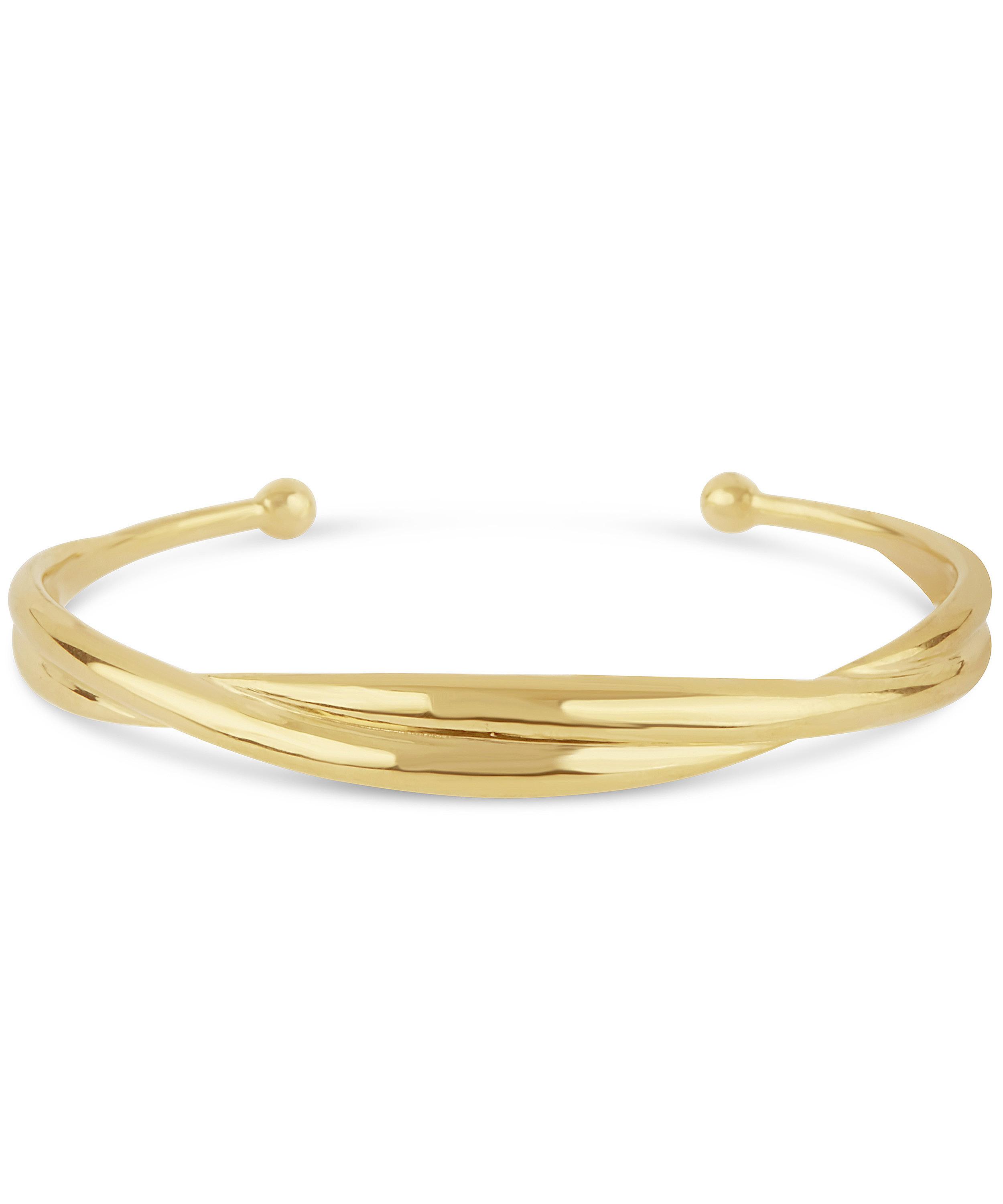 Dinny Hall - Gold Plated Vermeil Silver Twist Cuff Bracelet image number 0