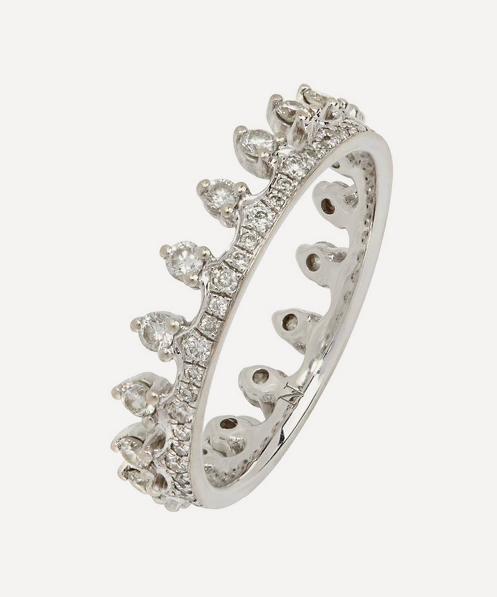 Annoushka - 18ct White Gold Crown Diamond Ring