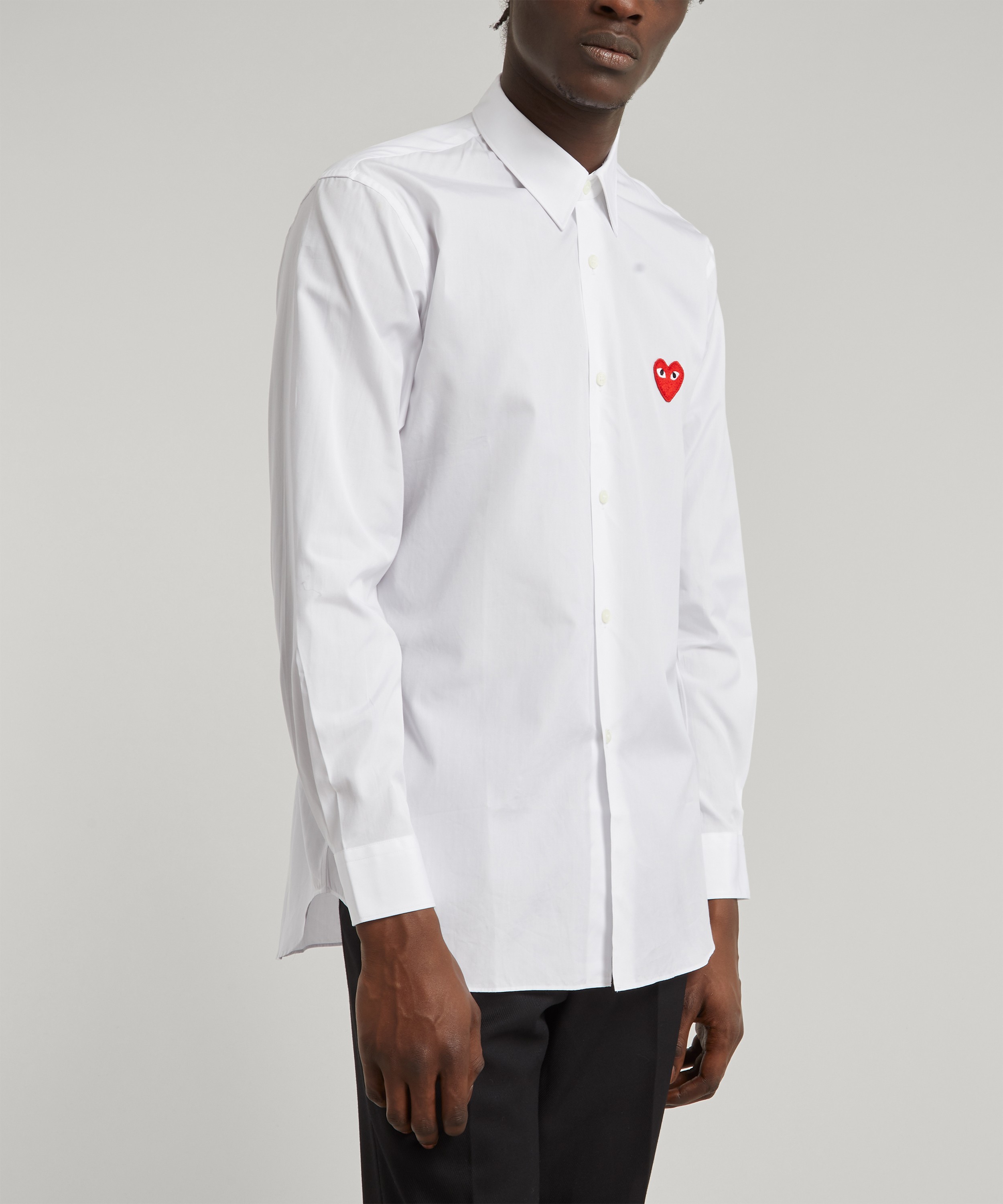 Comme Des Garçons - Heart Logo Patch Shirt image number 1