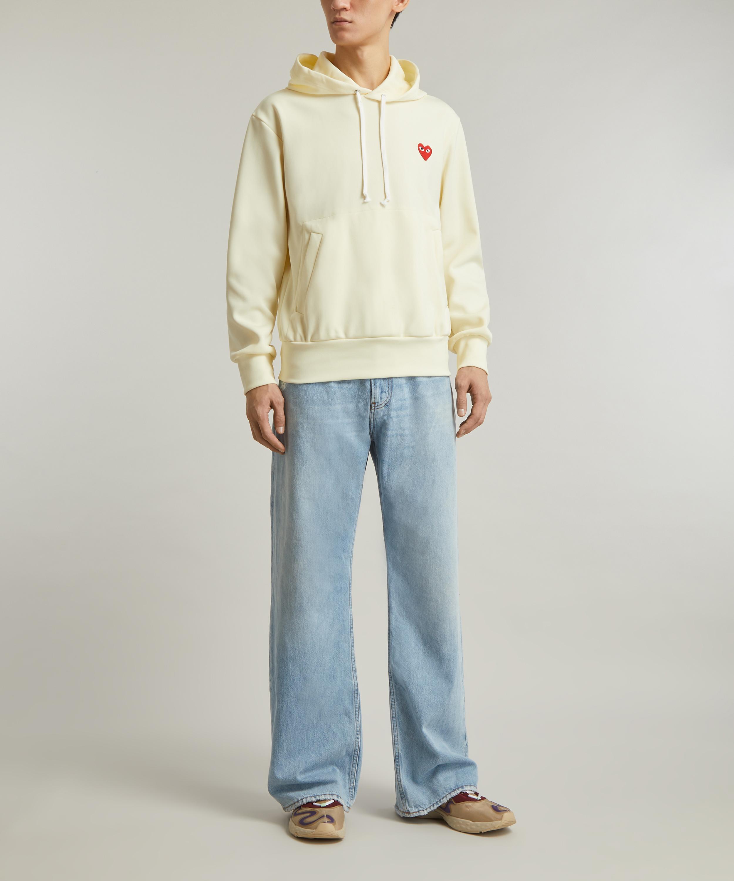 Comme des best sale garcons cream hoodie