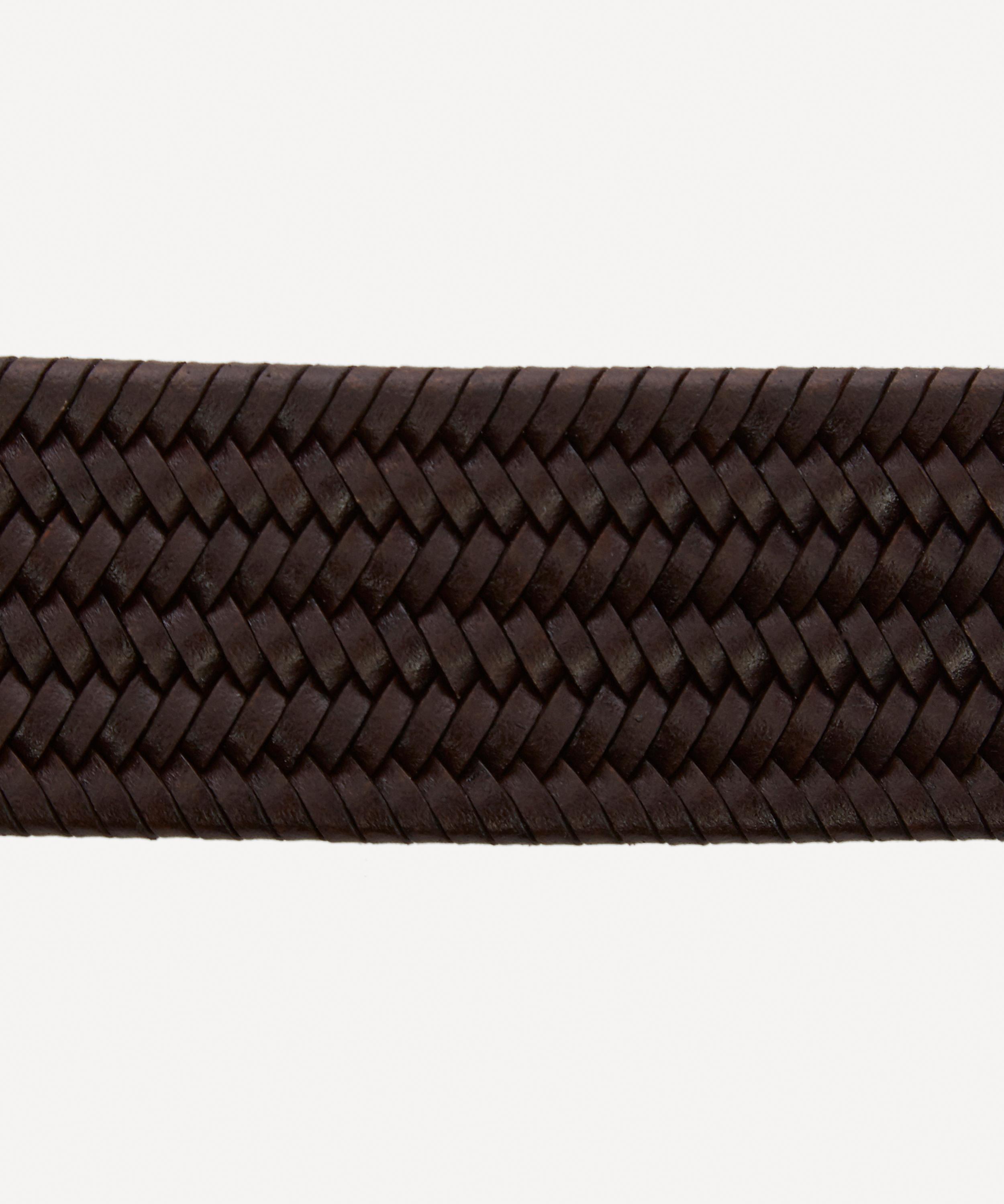 Anderson's - Plain Leather Woven Belt image number 2