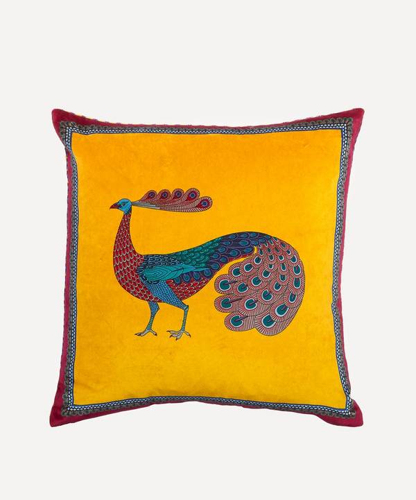 Liberty - Peacock Garden Velvet Cushion