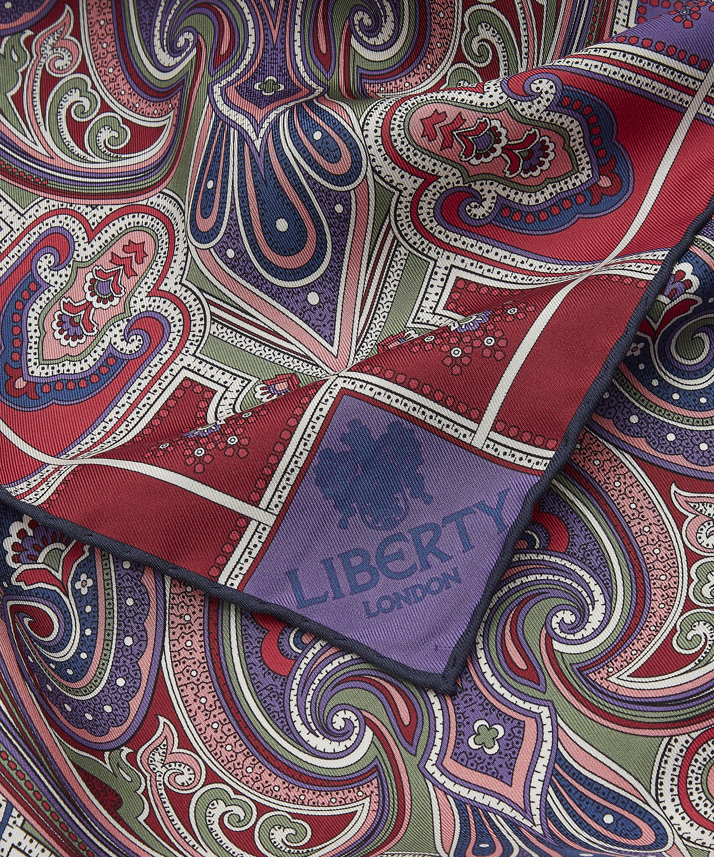Liberty - Harlequin Paisley 90 x 90cm Silk Twill Foulard Scarf image number 2