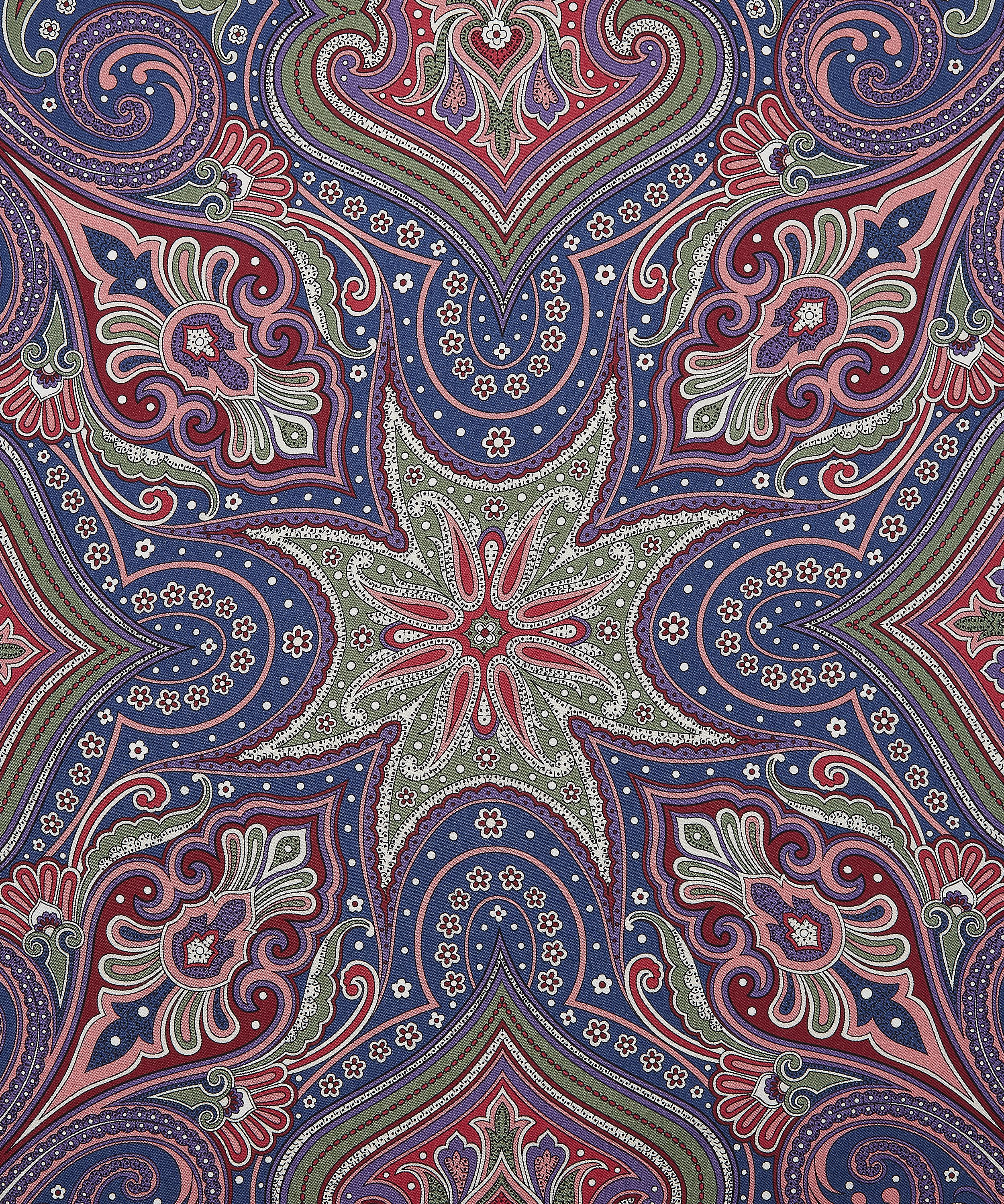 Liberty - Harlequin Paisley 90 x 90cm Silk Twill Foulard Scarf image number 3