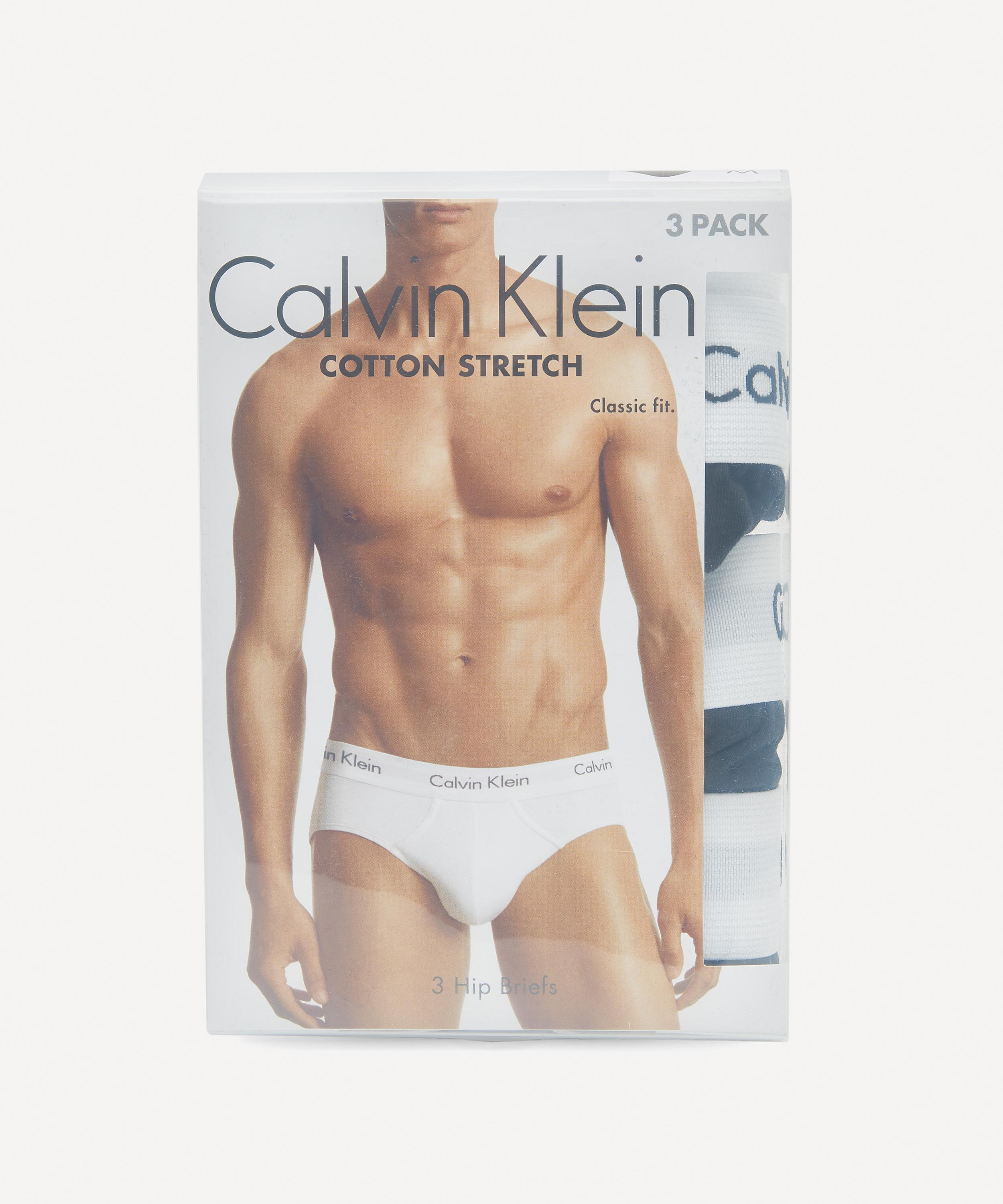 Calvin Klein Cotton Stretch Solid Hip Briefs 3-Pack