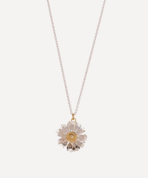 Alex Monroe - Silver Big Daisy Pendant Necklace image number null