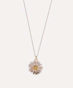 Silver Big Daisy Pendant Necklace