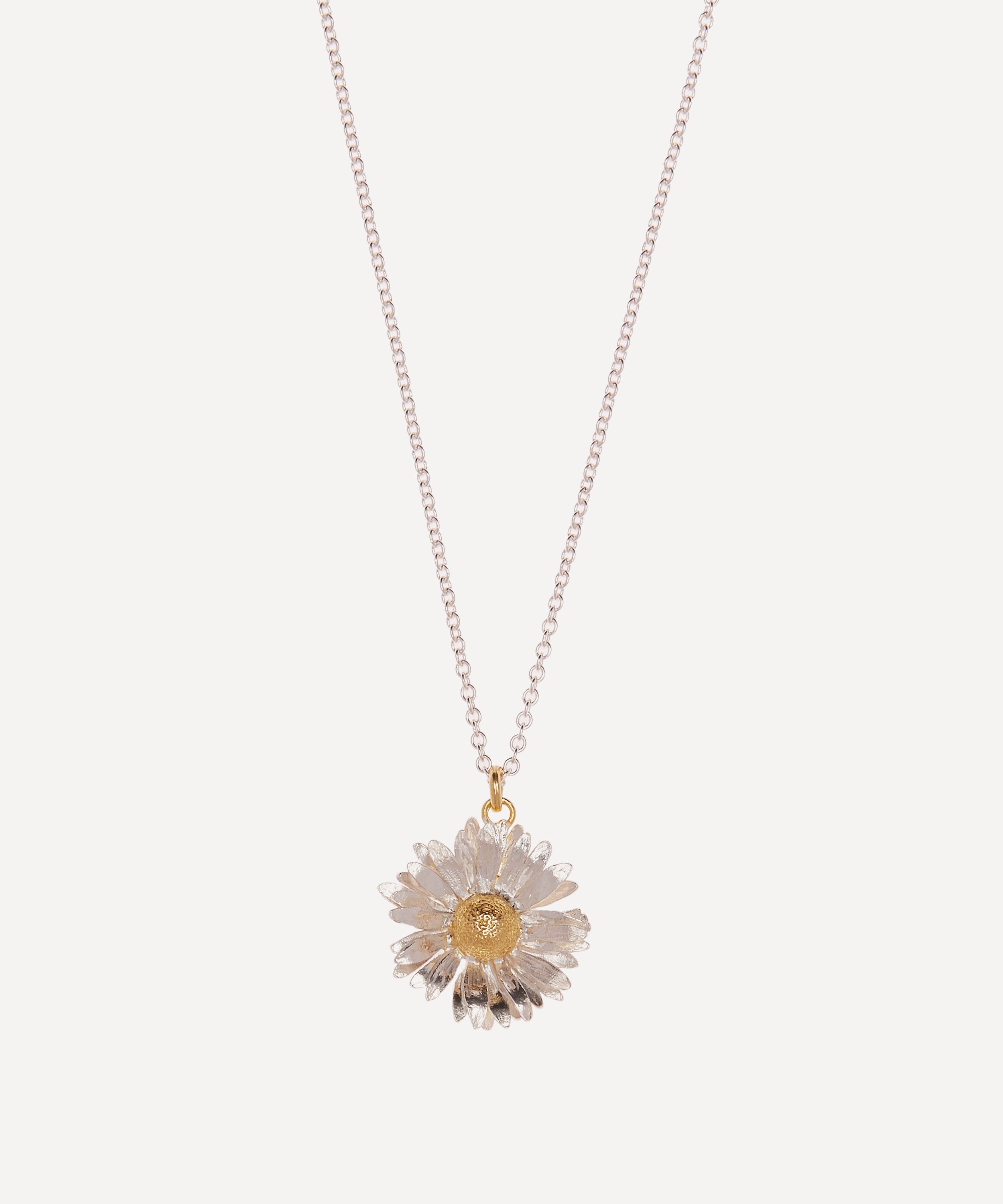 Alex Monroe - Silver Big Daisy Pendant Necklace image number 0