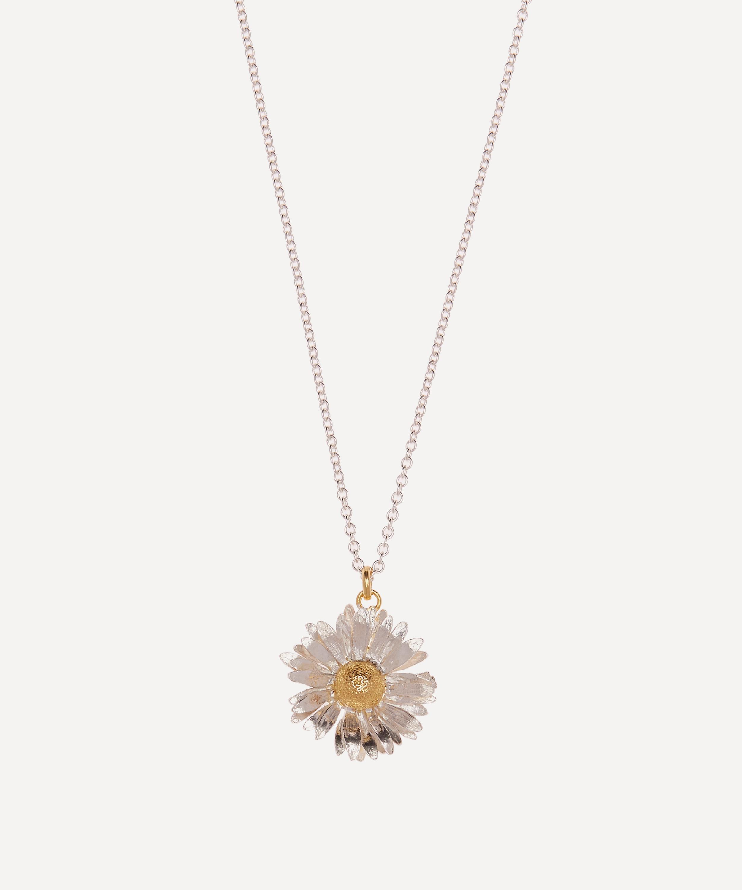 Alex Monroe - Silver Big Daisy Pendant Necklace