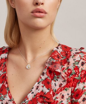 Alex Monroe - Silver Big Daisy Pendant Necklace image number 1