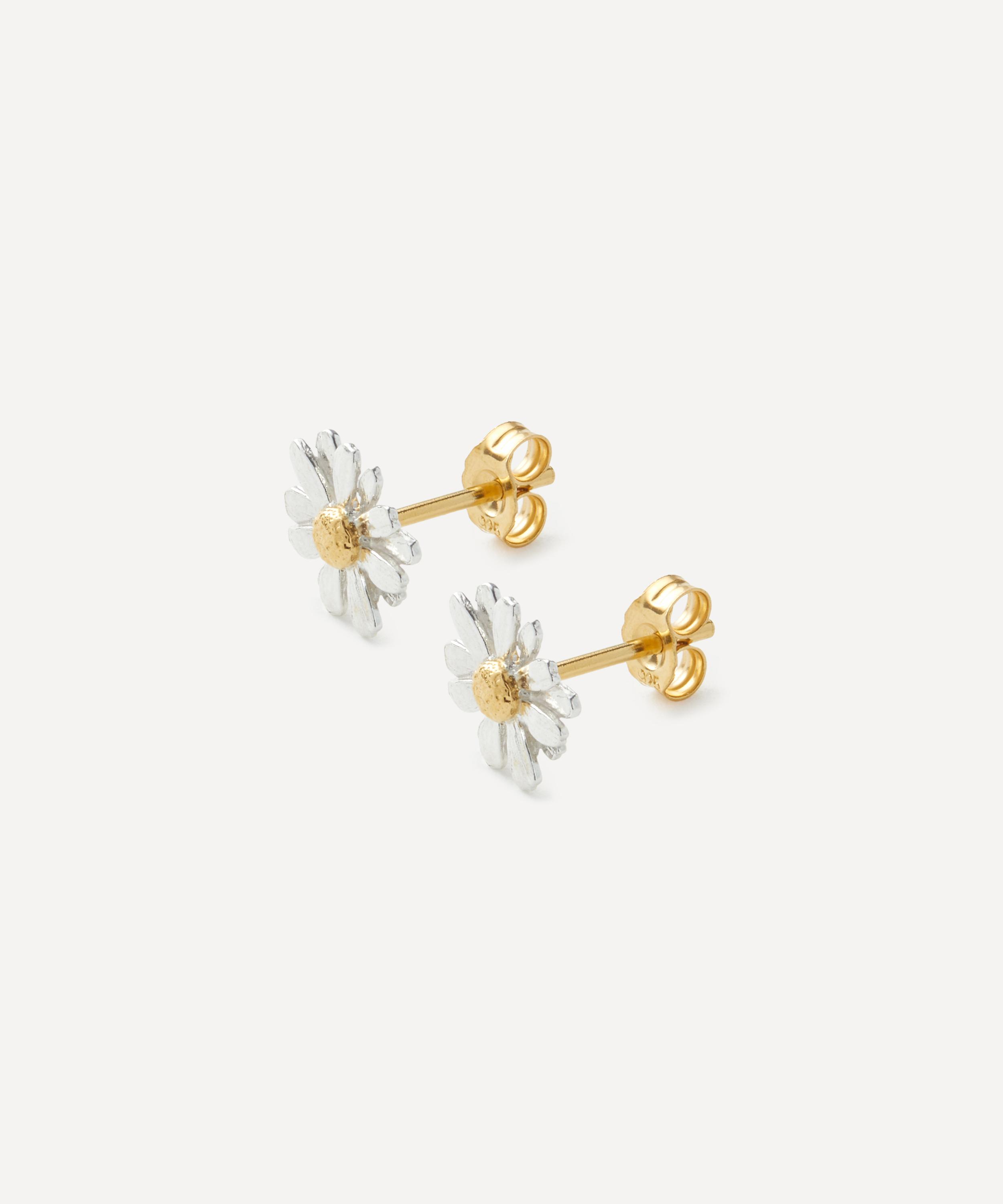 Alex Monroe - Mix Metal Classic Daisy Stud Earrings image number 2