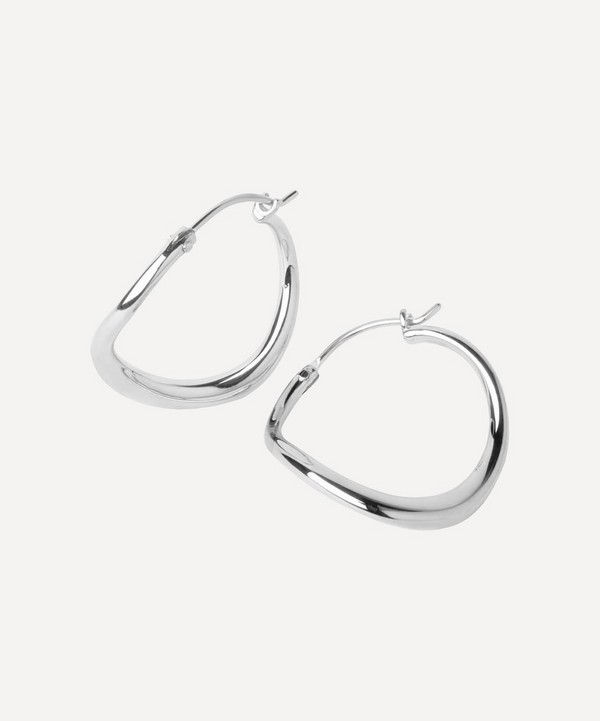 Dinny Hall - Silver Wave Small Hoop Earrings image number null