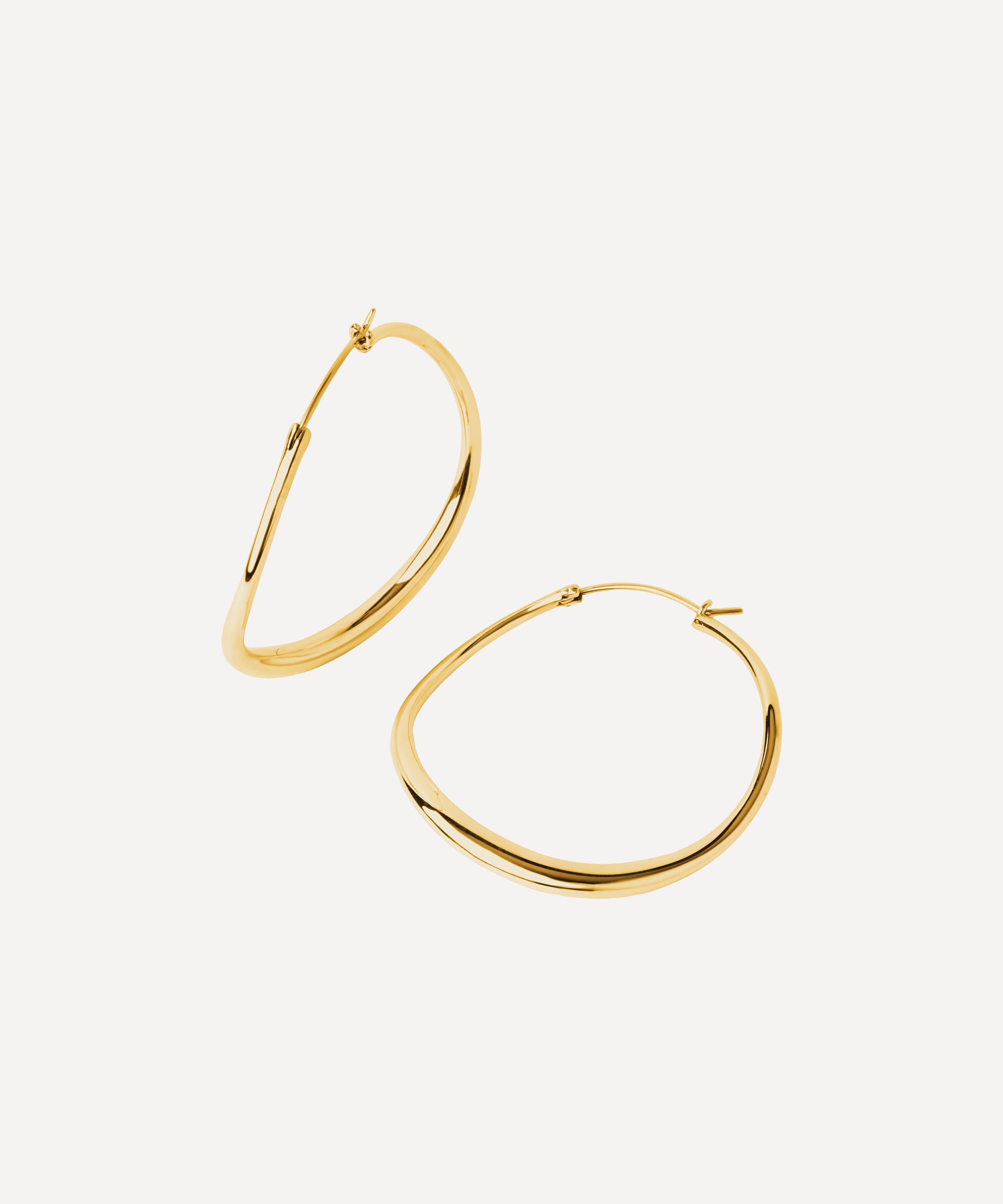 Dinny Hall - Large Wave Hoop Earrings image number 0