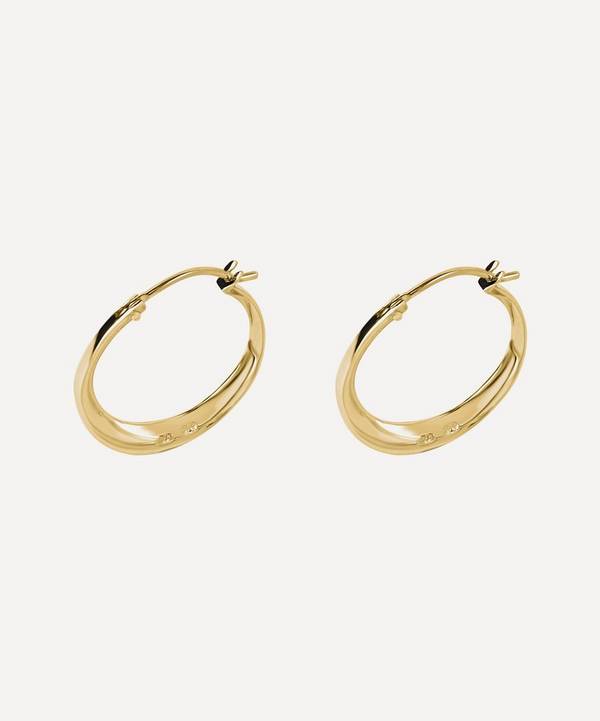 Dinny Hall - 22ct Gold Plated Vermeil Silver Signature Small Hoop Earrings image number 0
