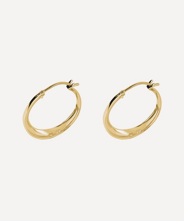 Dinny Hall - 22ct Gold Plated Vermeil Silver Signature Small Hoop Earrings image number null