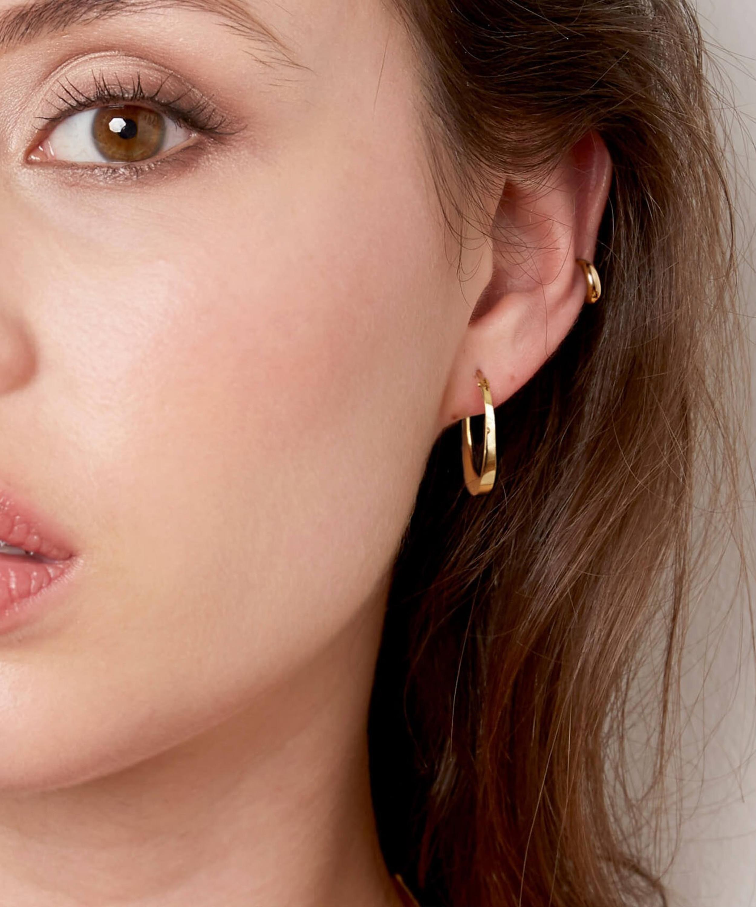 Gold vermeil hot sale hoop earrings