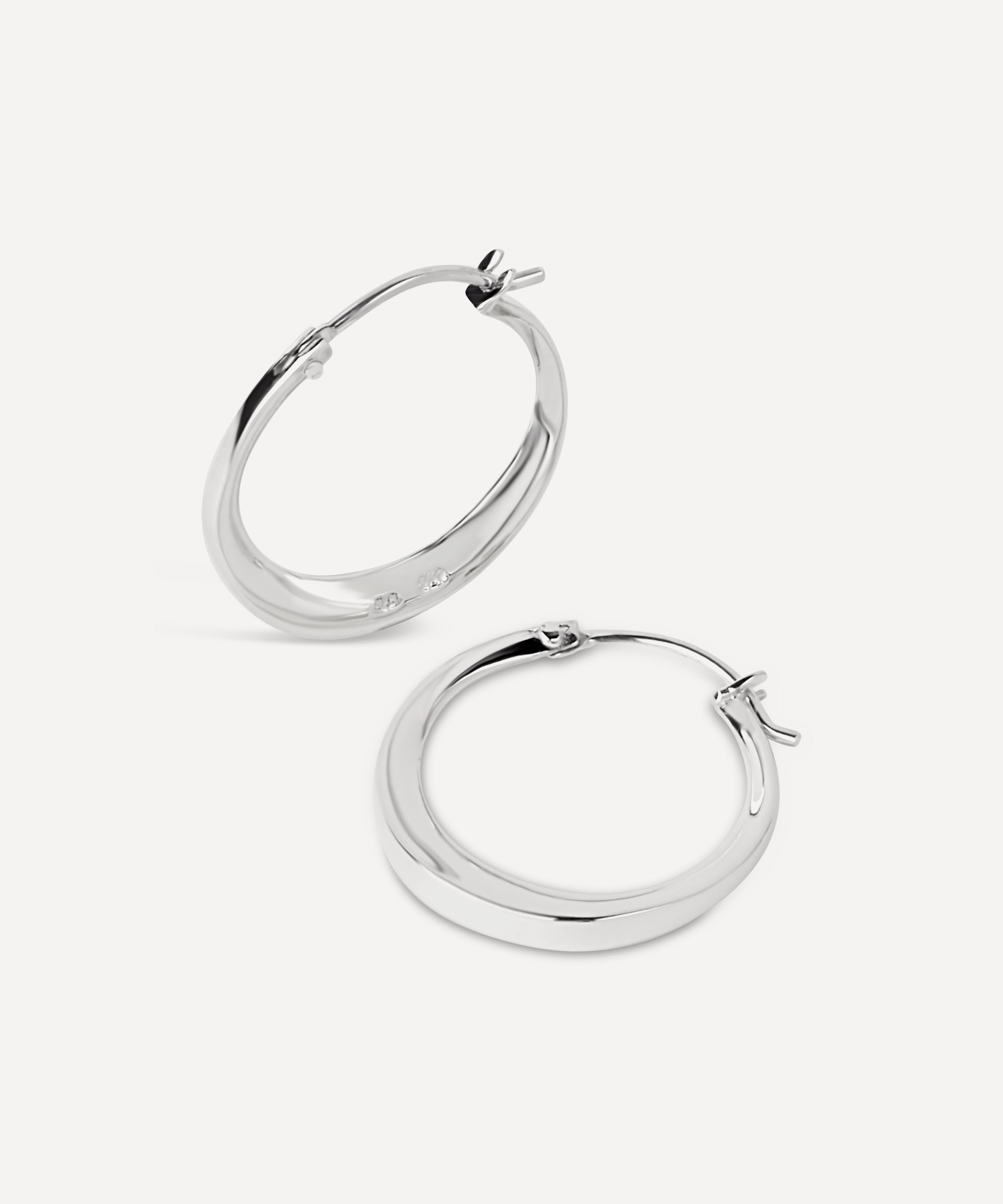 Dinny Hall - Silver Signature Small Hoop Earrings image number 0