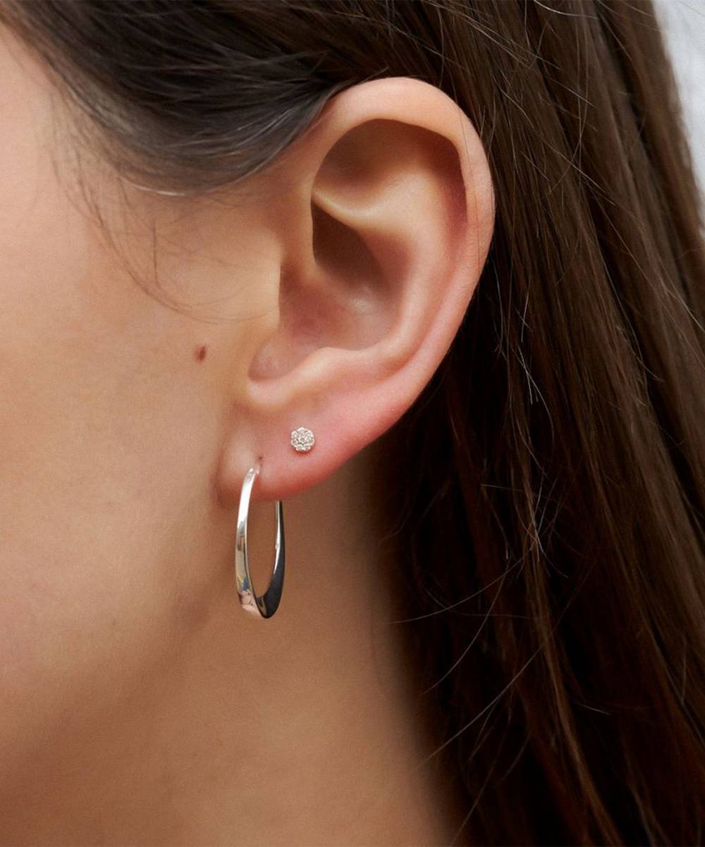 Small Sterling Silver Hoop Earrings Fine High Polished Click-Top Unisex Hoop Earrings for Women Girls Men 