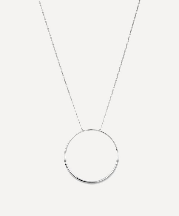 Dinny Hall - Silver Signature Large Halo Pendant Necklace image number null