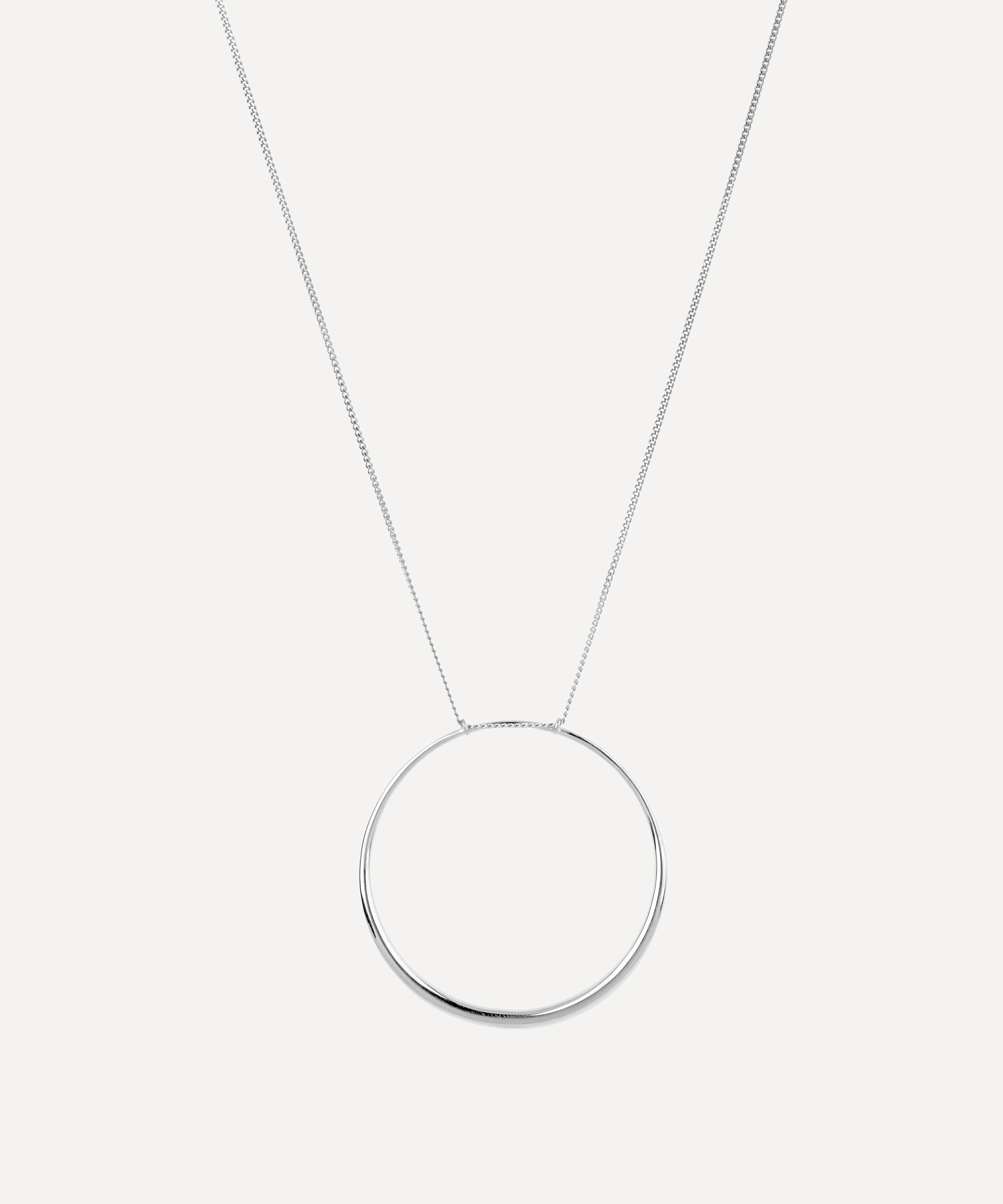 Dinny Hall - Silver Signature Large Halo Pendant Necklace image number 0
