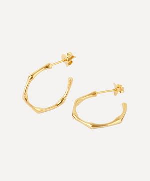 Dinny Hall - Gold Plated Vermeil Silver Bamboo Small Hoop Earrings image number 0