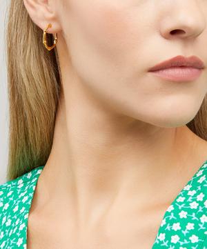 Dinny Hall - Gold Plated Vermeil Silver Bamboo Small Hoop Earrings image number 1
