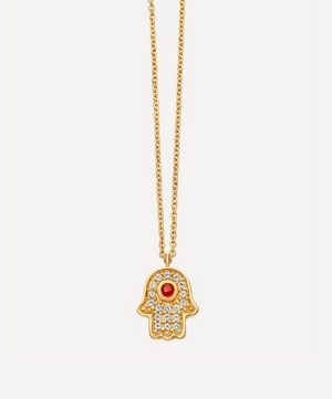 Astley Clarke - Gold Plated Vermeil Silver Biography Mini Hamsa Pendant Necklace image number 0