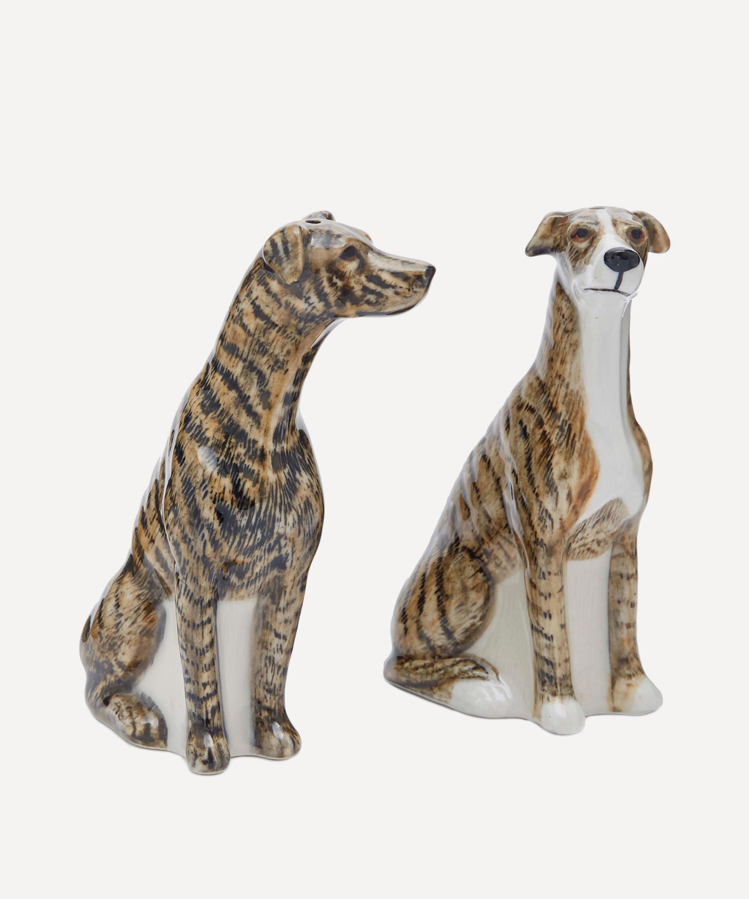 Quail - Brindle Greyhound Salt and Pepper Shakers image number 1