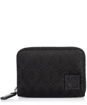Zipped Coin Wallet in Nylon Jacquard