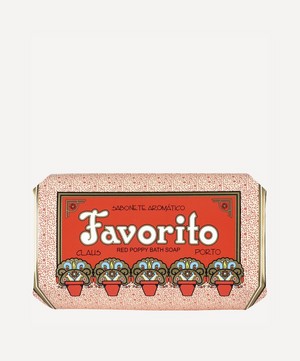 Claus Porto - Favorito Red Poppy Bath Soap 350g image number 0