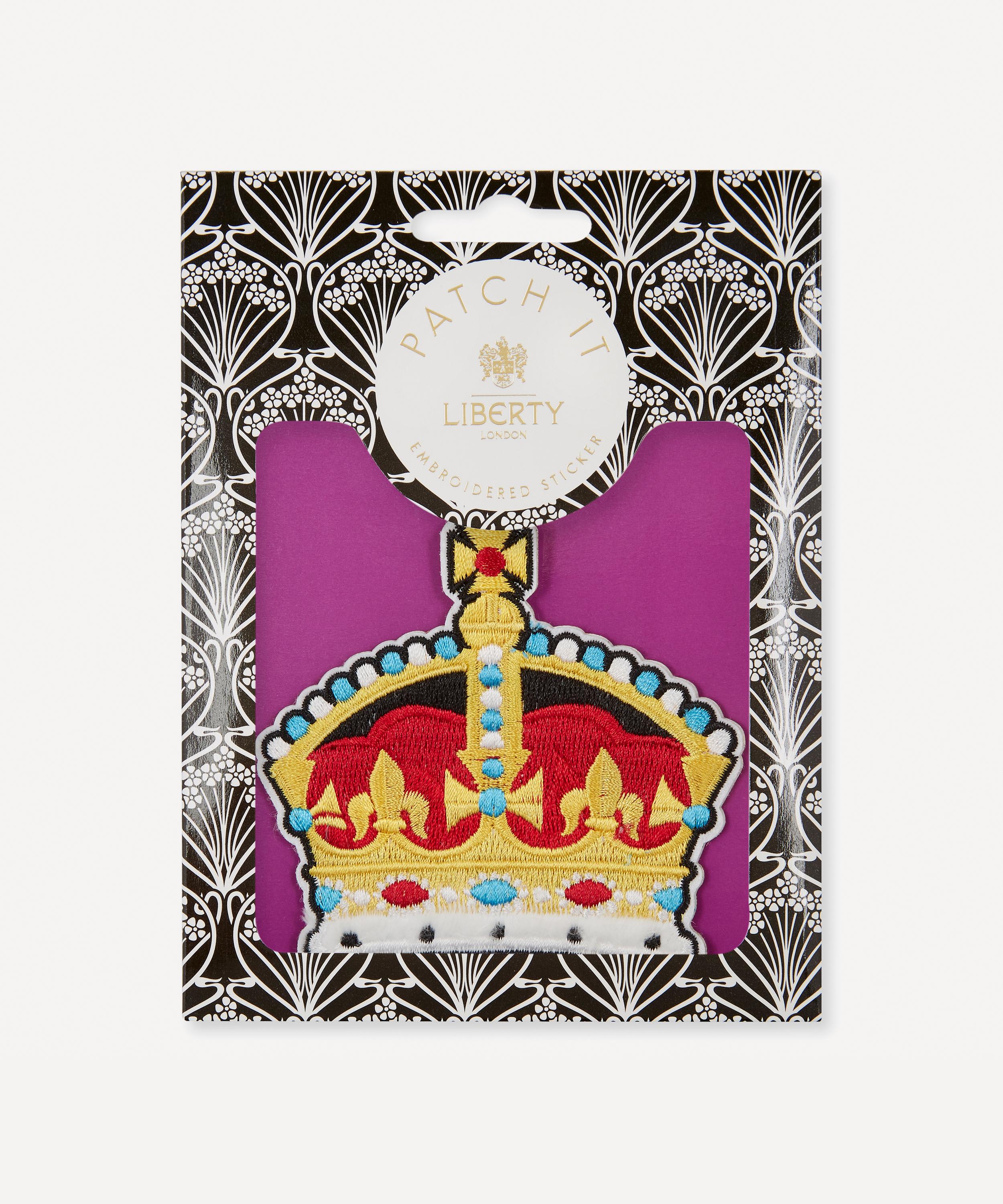 Liberty London Embroidered Crown Sticker Patch In White