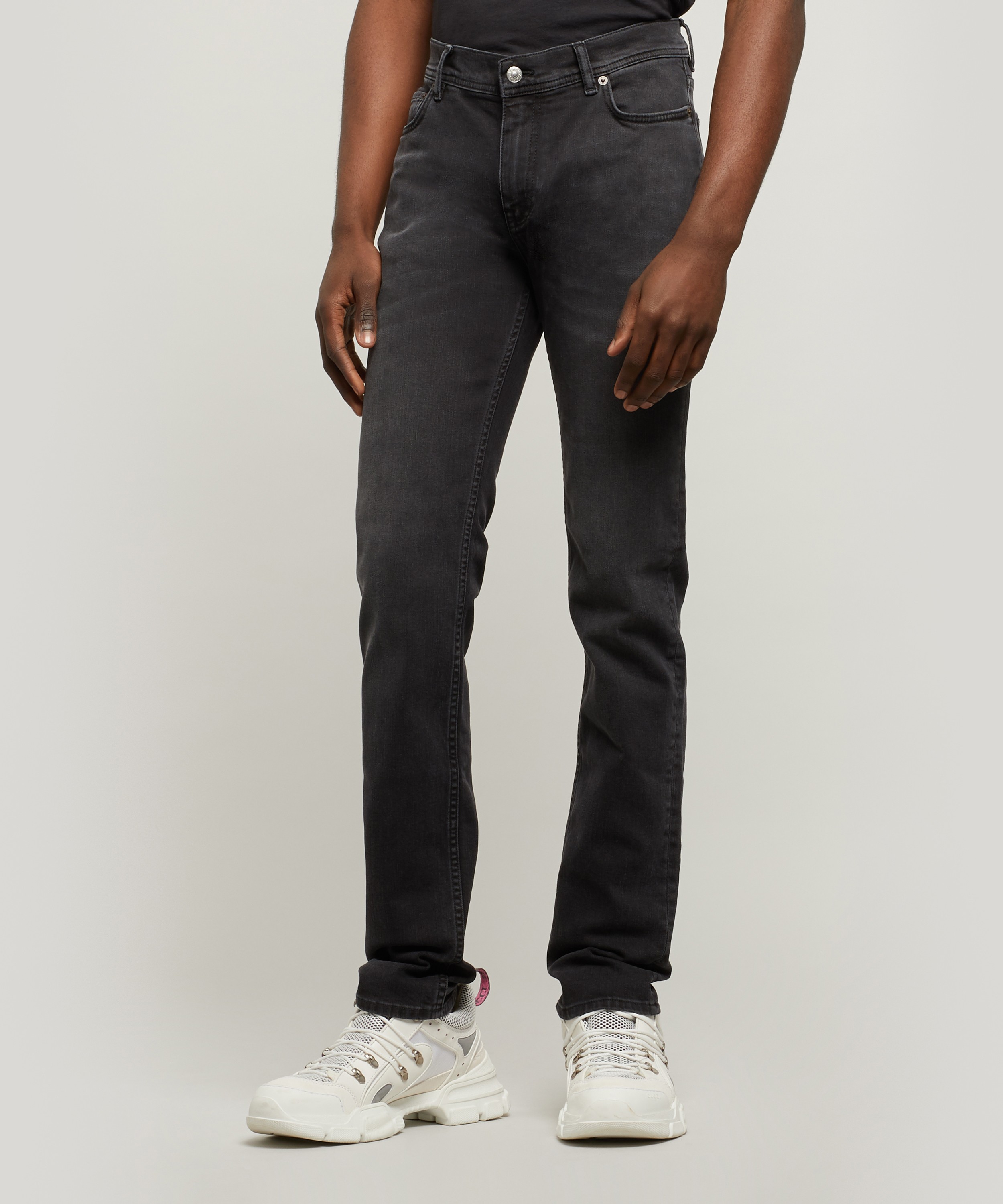 Acne Studios - North Used Black Slim Fit Jeans image number 2