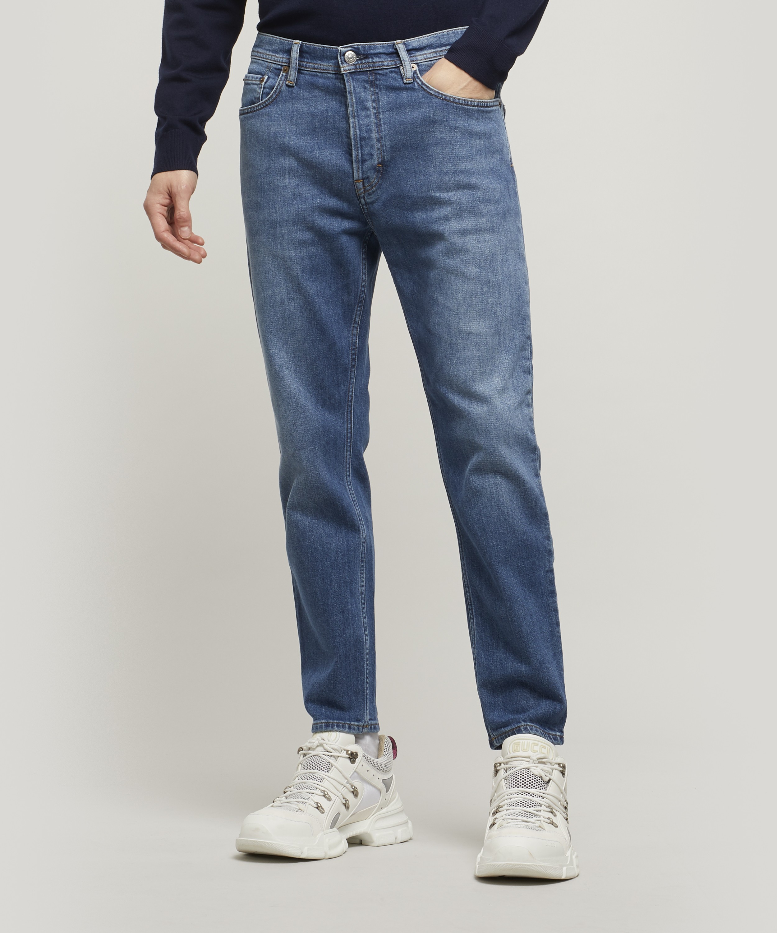 Acne Studios River Mid Blue Straight Fit Jeans | Liberty