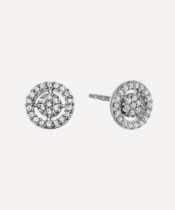 Astley Clarke - White Gold Mini Icon Aura Stud Earrings image number null