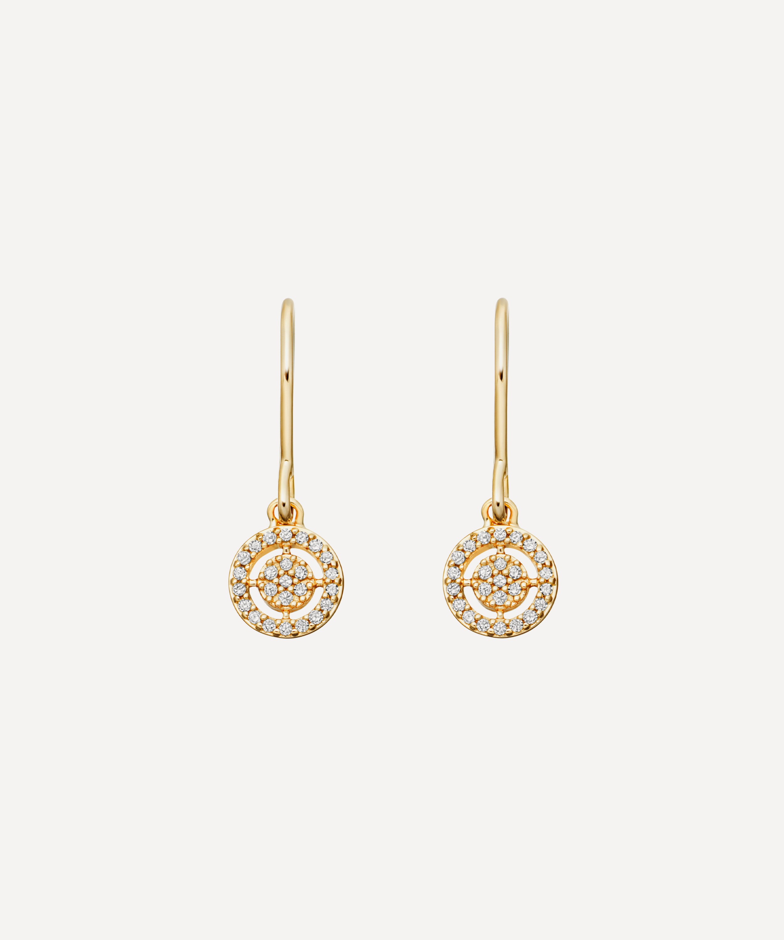 Astley Clarke - Gold Mini Icon Aura Drop Earrings image number 0