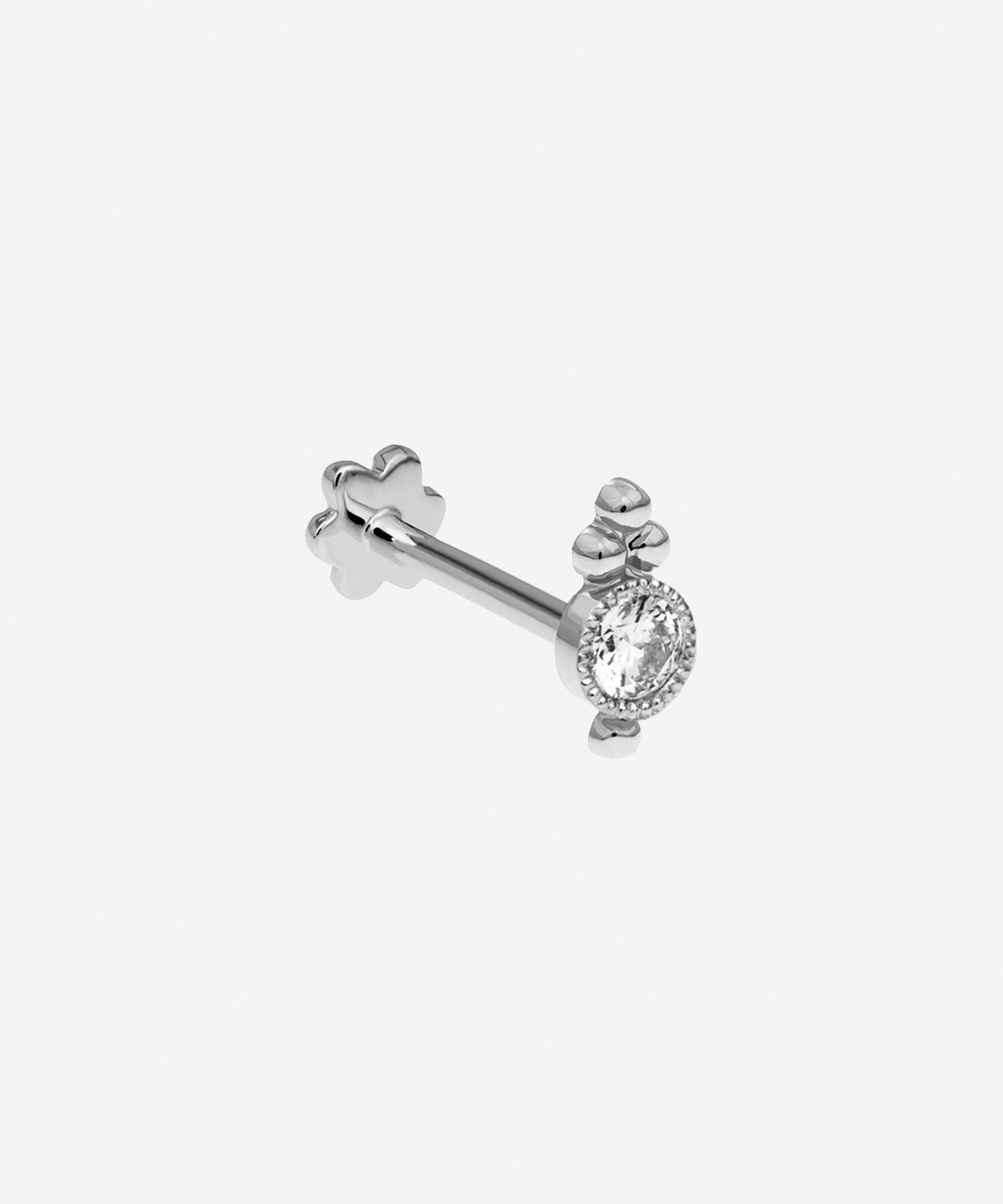 Maria Tash - 18ct Diamond Four Ball Trinity Threaded Stud Earring image number 0